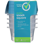 Simply Done Durable Snack Square Containers & Lids