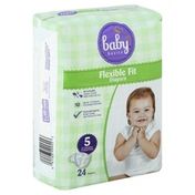Baby Basics Diapers, Flexible Fit, Size 5 (27 lb & Over)