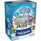 Kellogg's Rice Krispies Treats Mini Marshmallow Snack Bars, Holiday Treats, Kids Snacks, Original with Holiday Sprinkles