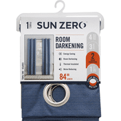 Sun Zero Window Panel, Coope,r Blue, Room Darkening, 84 Inch