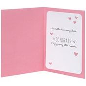Hallmark Congratulations Card for New Baby Girl (#10) (Pink Elephant)