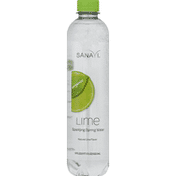 Sanavi Sparkling Water, Spring, Organic, Lime