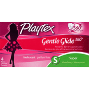 Playtex Tampons, Plastic, Super, Fresh Scent, On-the-Go Pack