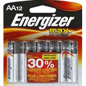 Energizer Alkaline Batteries, Max, AA