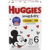 Huggies Snug & Dry Diapers, Size 6, 21 Count (Packaging May Vary)