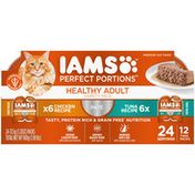 IAMS Healthy Adult Grain Free Wet Cat Food Paté Variety Pack, Chicken Recipe and Tuna Recipe