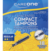 CareOne Tampons, Compact, Regular, Unscented