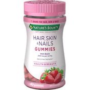 Nature's Bounty Hair, Skin & Nails, Gummies, Strawberry Flavored