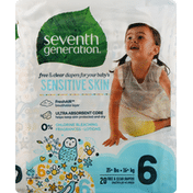 Seventh Generation Diapers, Free & Clear, Baby, Size 6 (35+ lbs)
