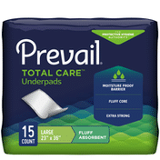 Prevail Incontinence Fluff Underpads, 23" X 36"
