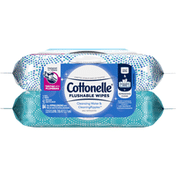 Cottonelle Flushable Wet Wipes Flip-Top Pack
