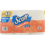 Scott Bathroom Tissue, Unscented, Mega Rolls, One-Ply