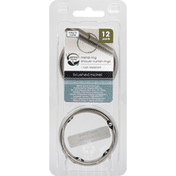 Zenna Home Shower Curtain Rings, Brushed Nickel, Metal Ring, 12 Pack