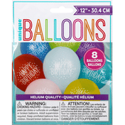 Unique Balloons, Happy Birthday, 12 Inch