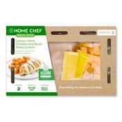 Home Chef Lemon-Herb Chicken And Basil Pesto Cream With Garlic-Green Onion Butternut Squash