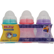 Nûby Bottles, Wide Neck, 8 Ounce, 0m+, 3 Pack