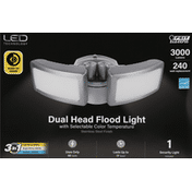 Feit Electric Flood Light, LED, Dual Head, 40 Watts