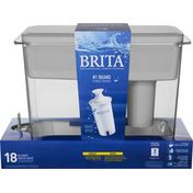Brita Extra Large Cup Filtered Water Dispenser with Standard Filter, BPA Free, UltraMax, Gray