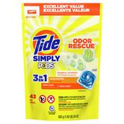 Tide Simply Pods Odor Rescue Liquid Laundry Detergent Pacs