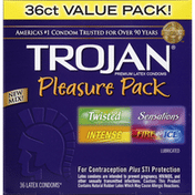 Trojan Condoms, Latex, Lubricated, Value Pack
