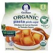 Gerber Organic Pasta Pick Ups Chicken Carrot Ravioli Tub 6 Oz Instacart