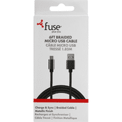 Fuse Micro USB Cable, Braided, 6 Feet