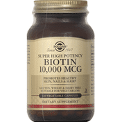 Solgar Biotin, Super High Potency, 10,000 mcg, Vegetable Capsules