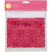 Wilton Red Heart Pattern Valentine's Day Resealable Treat Bags, 20-Count