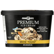 Food City Denali, "Original" Moose Tracks Vanilla Premium Ice Cream With Peanut Butter Cups And Famous Moose Tracks Fudge