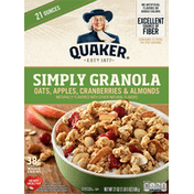 Quaker Simply Granola, Oats, Apples, Cranberries & Almonds