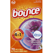 Bounce with Febreze Scent Spring & Renewal Fabric Softener Dryer Sheets