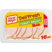 Oscar Mayer Deli Fresh Cracked Black Pepper Turkey Breast Sliced Lunch Meat Family Size