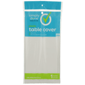 Simply Done Plastic Table Cover, White
