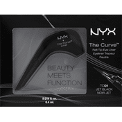 NYX Professional Makeup Eye Liner, The Curve, Felt Tip, Jet Black TC01