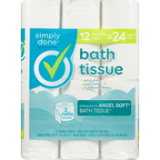 Simply Done Bath Tissue, Double Rolls, 2-Ply