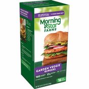 Morning Star Farms Veggie Burgers, Plant Based, Frozen Meal, Garden Veggie
