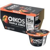 Oikos Triple Zero Peach Greek Yogurt