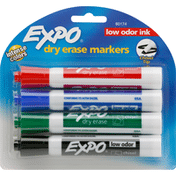 Expo Markers, Dry Erase, Chisel Tip