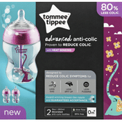 Tommee Tippee Bottle, Anti-Colic, Slow Flow, Decorated, 0 Months+, 9 Ounce