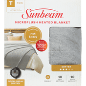 Sunbeam Blanket, Microplush Heated, Softer, Twin