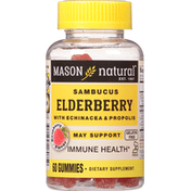Mason Natural Sambucus Elderberry with Echinacea & Propolis, Raspberry Flavor, Gummies
