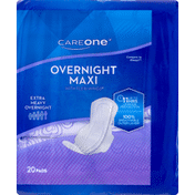 CareOne Pads, with Flexi-Wings, Overnight Maxi, Extra Heavy