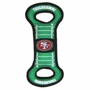 Pets First NFL San Francisco 49ers Football Field Tug Dog Toy
