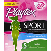Playtex Tampons, Plastic, Super Absorbency, Unscented