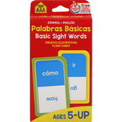 School Zone Flash Cards, Basic Sight Words, Espanol/English, Ages 5-Up