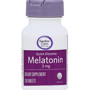 Signature Melatonin, 3 mg, Quick Dissolve Tablets