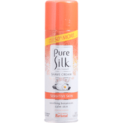 Pure Silk Shave Cream, Sensitive Skin, Value Size