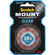 Scotch Mountaing Tape, Double-Sided, Clear