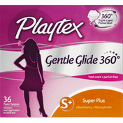 Playtex Tampons, Plastic, Super Plus Absorbency, Fresh Scent