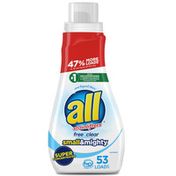 all Super Concentrated Liquid Laundry Detergent, Free Clear for Sensitive Skin, 53 Loads